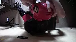 Laura in heels and leather boots gives rough blowjob and creampie