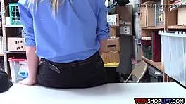 Mall cop milf blackmails young guy for sex