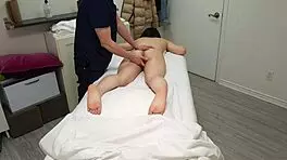 I fucked shy Japanese girl with perfect body who came again for my special massage!