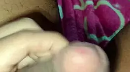 Beautiful Brunette Teen Masturbates Huge Cock Passionately!