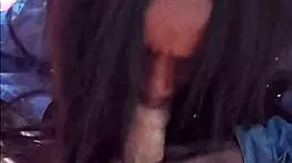 daddy porn boss gets blowjob close up by black slut 😈