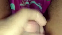 Beautiful Brunette Teen Masturbates Huge Cock Passionately!