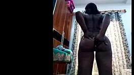 Filming an African Tourist with Attractive Body Shape