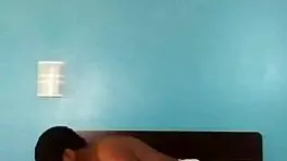 Stretching Out Young 18+ Ebony Hoe at the Telly