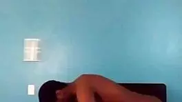 Stretching Out Young 18+ Ebony Hoe at the Telly