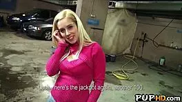 Gorgeous Blonde Teen Fucked Outdoors