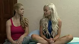 Teen Babe Receives Oral from Mature Woman