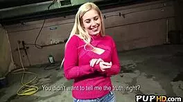 Gorgeous Blonde Teen Fucked Outdoors