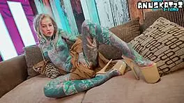 Alternative goth girl in high heels wrecks ass with bwc anal facial