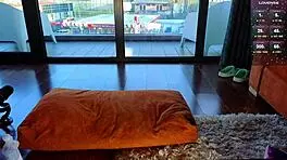 Lubed Body Takes Huge Dildo Solo