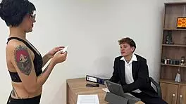 Petrovakathx Gets Fucked by Boss in Bedroom