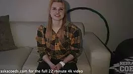 Hot ginger spinner 1st time video casting couch