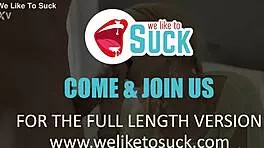 Karina Grand sucking cock and messy facial