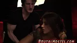 Rough slapping the tanned chicks, showing off their taut bodies in bondage.