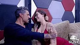 Mario Takes Care Of Gaby By Spanking Her Ass And Nipple With A Belt And Receives A Blowjob As A Thank You Full Vid