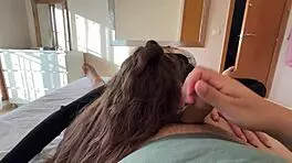 oh no, my pants ripped during the massage, no panties on, they'll see my hairy pussy 😳