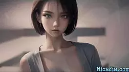 Busty Young Ai Girl Loves Riding Fat Dick Passionately with Intense Emotions