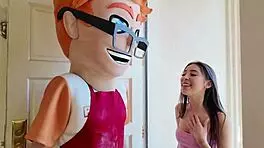 Petite Brunette Eva Generosi Sucks Sausage And Takes Cum