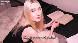 i wanted to reed but got roughly fucked by my blonde roommate with big tits and ass in dorm