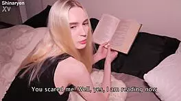 i wanted to reed but got roughly fucked by my blonde roommate with big tits and ass in dorm