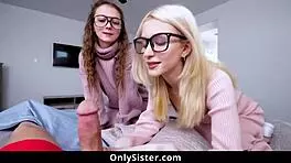 Naughty group makes her do more than kiss ending in horny threesome