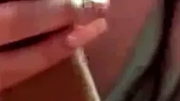 asian brunette comes to room to drink milk