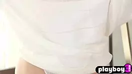 Sweet natural teen 18+ with amazing big tits skye blue posing totally naked