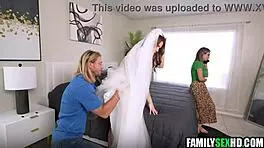 Sneaky old guy fucks young bride-to-be 😏