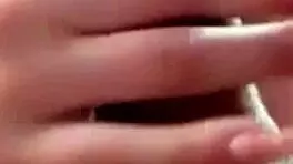 asian brunette comes to room to drink milk