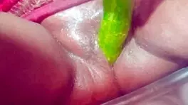 hey, check out this indian housewife getting fucked by a cucumber on the ranch! 🍆