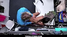 Nerdy Latina Teen Shoplifter Trades Sex For Freedom