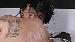 Overwhelmed with desire, Latina lets him pee in mouth