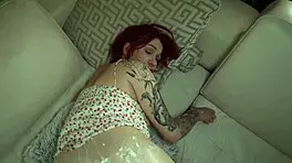 Redhead Surprises Young Man With Sensual Anal Birthday