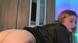 The sexy blond rides her pillow passionately