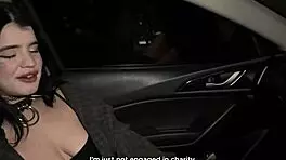 alt goth babe stretches tight wet holes on taxi driver's juicy throbbing cock 🚗💦