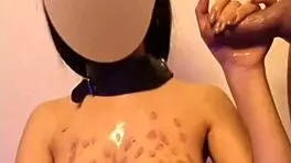 Master drips hot wax on sub's body in intense roleplay 😈🔥