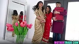 Sasha Pearl and Brandy Salazar in Sensual Indian Foursome