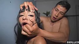 Submissive petite latina cutie dominated rough doggystyle creampie