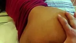 ebony teen's tight ass gapes from massive cock creampie