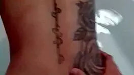 prostitute slurps sloppy blowjob then rides cock in motel hydromassage