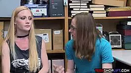 young couple busted pounding in store by cop