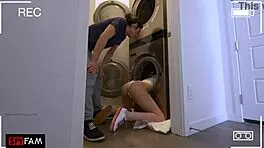 oh im so clumsy stuck in dryer need hard fuck out