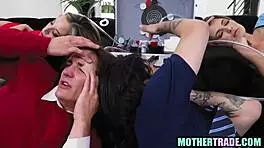 young brunette milfs swap guys hardcore group blowjob old young fuck