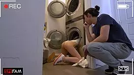 oh im so clumsy stuck in dryer need hard fuck out