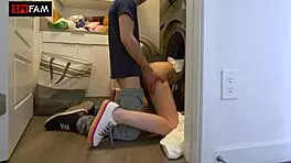 oh im so clumsy stuck in dryer need hard fuck out