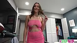 Hot Babe In Slutty Outfit Teases With Massive Boobs