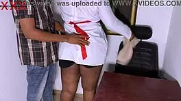 big ass student rewards teacher with bent over fuck after office cleanup