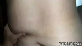 petite latina redhead screams riding cock bent over for creampie on natural tits