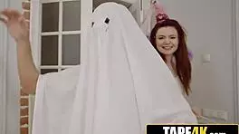 three demon chicks rip clothes for hardcore anal on college guy's monster cock!