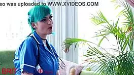 blue haired nurse, ready to suck your cock right now?